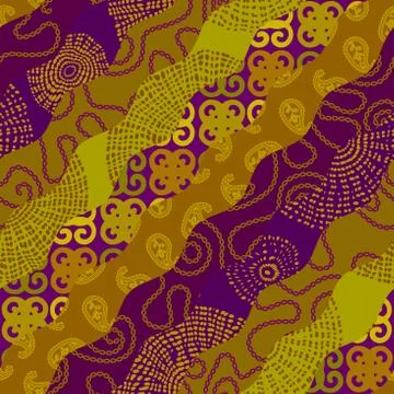 Patchwork textile pattern. Seamless quilting design background. Illustrazione stock