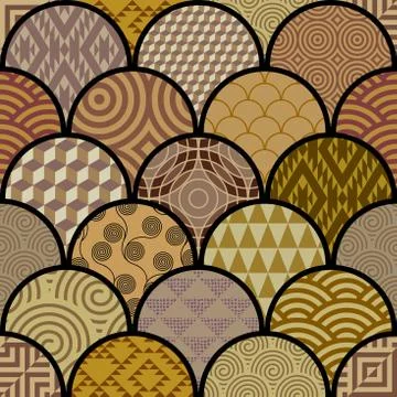 Patchwork textile pattern. Seamless quilting design background. 库存插图