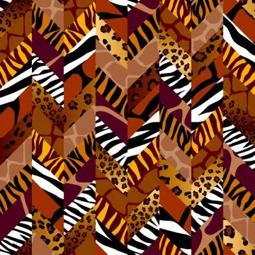 Patchwork textile pattern. Seamless quilting design background. Illustrazione stock