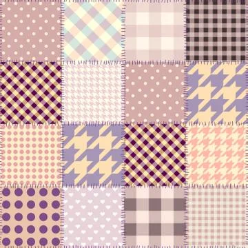 Patchwork textile pattern. Seamless quilting design background. イラスト素材