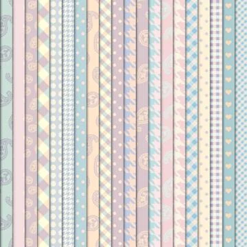 Patchwork textile pattern. Seamless quilting design background. Stockillustratie