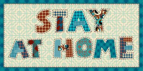 Patchwork textile pattern. Seamless quilting design background. Stockillustratie