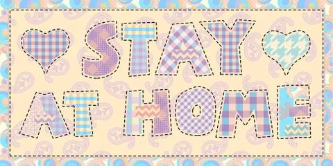 Patchwork textile pattern. Seamless quilting design background. Stock Illustration