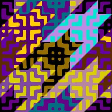 Patchwork textile pattern. Seamless quilting design background. Illustrazione stock