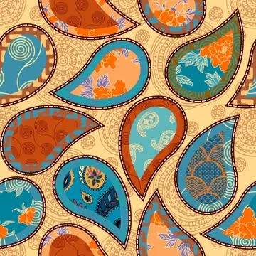 Patchwork textile pattern. Seamless quilting design background. Stockillustratie