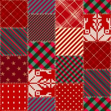 Patchwork textile pattern. Seamless quilting design background. Stock Illustration