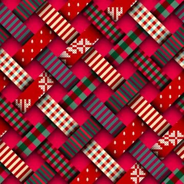 Patchwork textile pattern. Seamless quilting design background. Stock Illustration