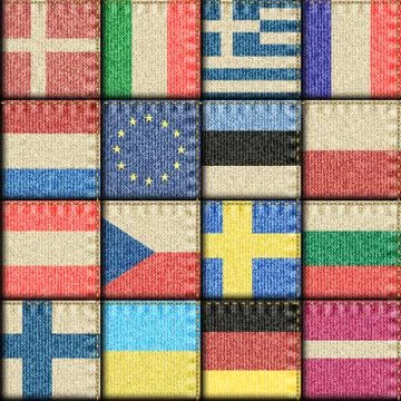 Patchwork textile pattern. Seamless quilting design background. 库存插图