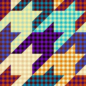 Patchwork textile pattern. Seamless quilting design background. Stock Illustration