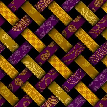 Patchwork textile pattern. Seamless quilting design background. 스톡 일러스트