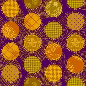 Patchwork textile pattern. Seamless quilting design background. Stockillustratie