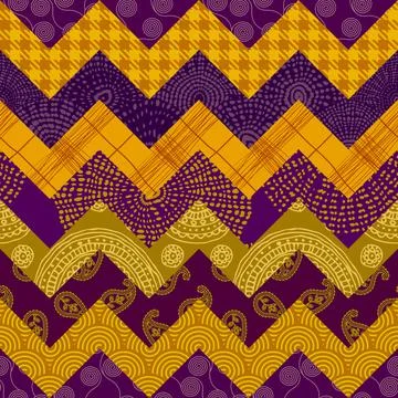 Patchwork textile pattern. Seamless quilting design background. Stock Illustration