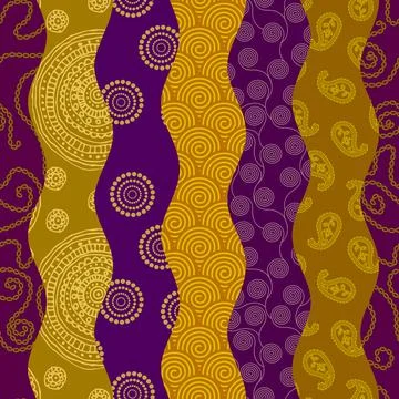 Patchwork textile pattern. Seamless quilting design background. 库存插图