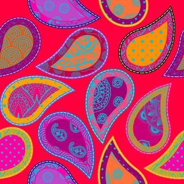 Patchwork textile pattern. Seamless quilting design background. Stock Illustration