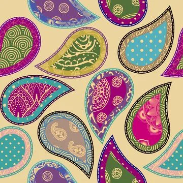 Patchwork textile pattern. Seamless quilting design background. Stockillustratie