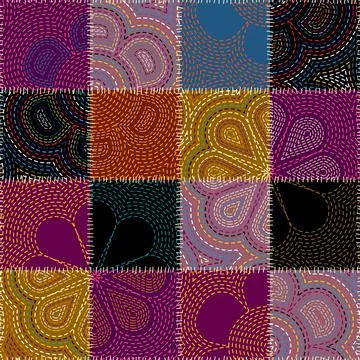 Patchwork textile pattern. Seamless quilting design background. Stock Illustration