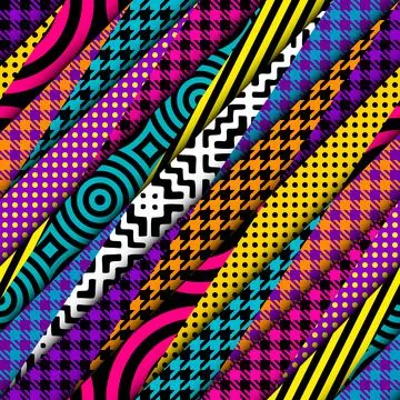 Patchwork textile pattern. Seamless quilting design background. 스톡 일러스트