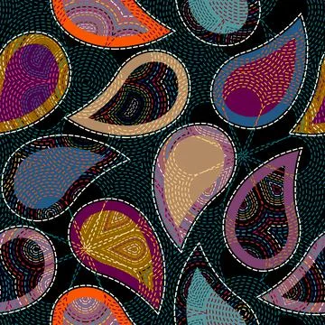 Patchwork textile pattern. Seamless quilting design background. Illustrazione stock