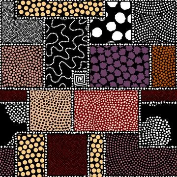 Patchwork textile pattern. Seamless quilting design background. Illustrazione stock