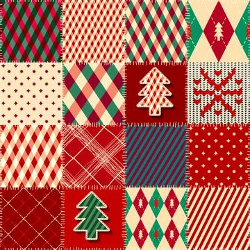 Patchwork textile pattern. Seamless quilting design background. イラスト素材