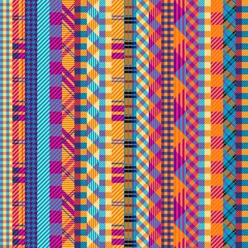 Patchwork textile pattern. Seamless quilting design background. Illustrazione stock