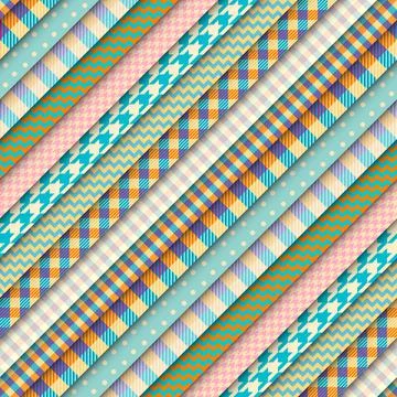 Patchwork textile pattern. Seamless quilting design background. 库存插图