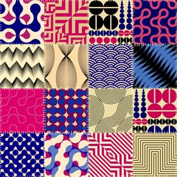 Patchwork textile pattern. Seamless quilting design background. イラスト素材
