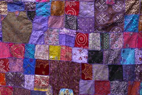 Patchwork textile 스톡 사진