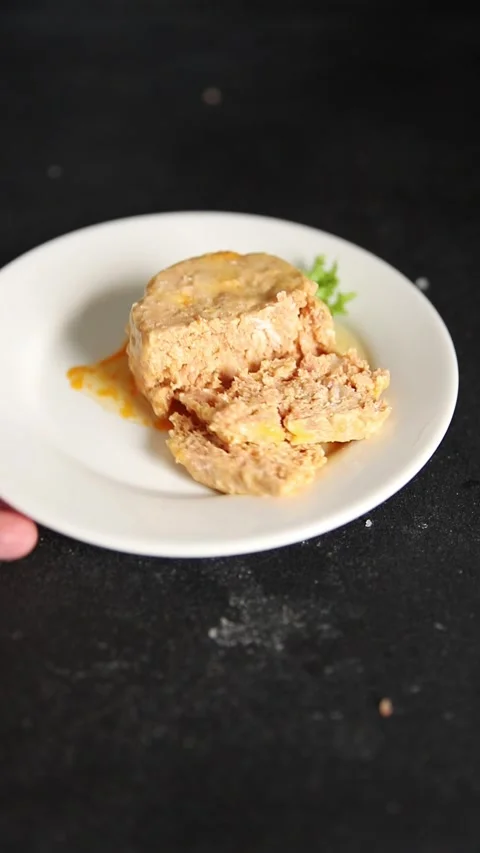 Pate meat pork or chicken terrine tasty snack fresh delicious gourmet food Stock Footage 337064485