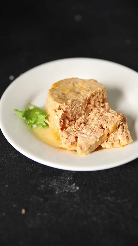 Pate meat pork or chicken terrine tasty snack fresh delicious gourmet food Stock Footage 337064489