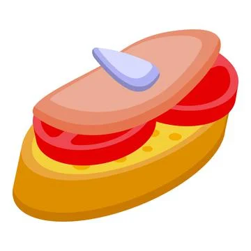 Pate sandwich icon isometric vector. Foie plate Illustrazione stock