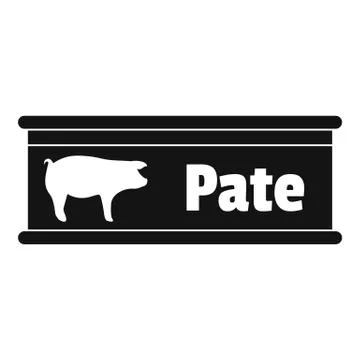 Pate tin can icon, simple style Stock Illustration