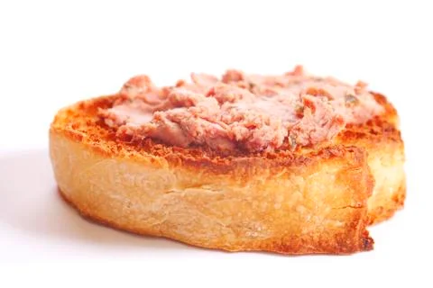 Pate on toast Stock Photos