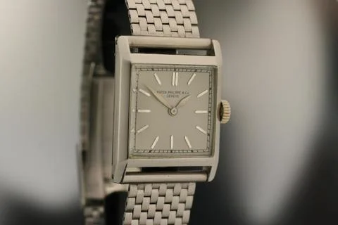 Patek Philippe Platinum Square Case 1940s 1 Stock Photos