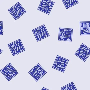 Patent application research development glyph seamless pattern Illustrazione stock