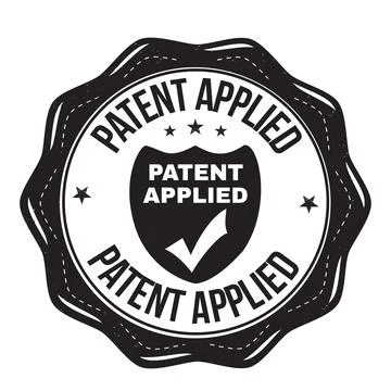 Patent applied label or stamp Иллюстрация