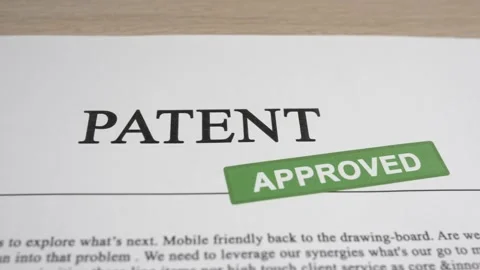 Patent Approved Stamped Document Closeup Stockbeeldmateriaal 152854689