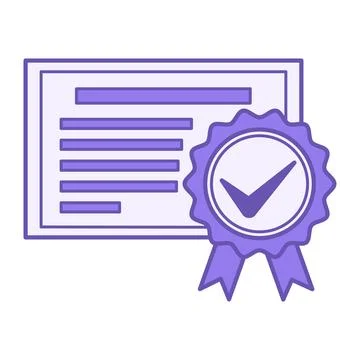 Patent Color Icon. Vector Icon of Award for Patented Product. Registered In.. Stock Illustration
