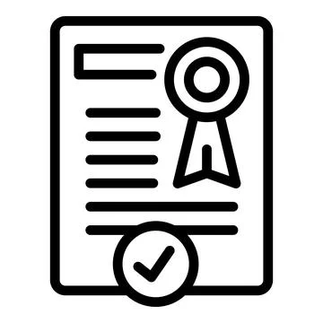 Patent document icon outline vector. Justice trademark Stock Illustration