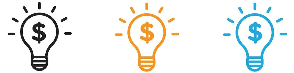 Patent idea vector logo set collection for web app ui 스톡 일러스트