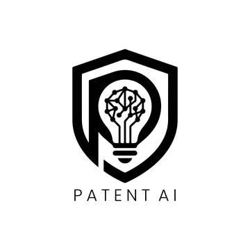 Patent Intellect Lightbulb Logo Stock Illustration