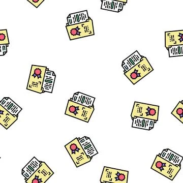 Patent product or idea document vector seamless pattern Stock Illustration