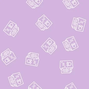 Patent product or idea document line seamless pattern Stock Illustration