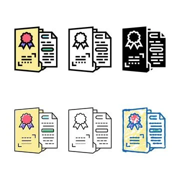 Patent product or idea document color icon modern vector Stock Illustration