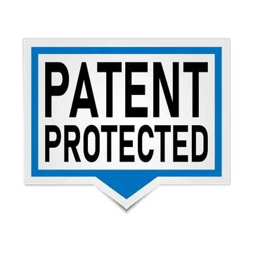 Patent protected 3d square isolated speech bubble Stock Illustration