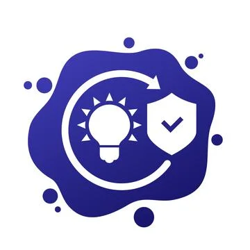 Patent protection, protect ideas vector icon Illustrazione stock