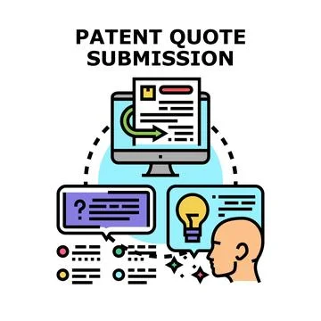 Patent quote submission process for idea protection Stock Illustration