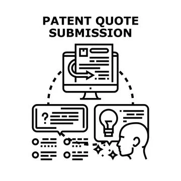 Patent quote submission process for idea protection Stock Illustration