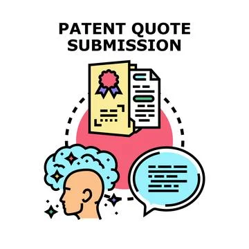 Patent quote submission process for intellectual property rights Stock Illustration