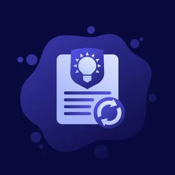 Patent renewal icon, vector design Illustrazione stock